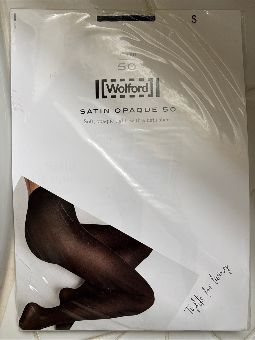 Wolford Satin Opaque 50 Tights in Black
